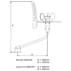 Alternative view of WND100 WIND SENSOR